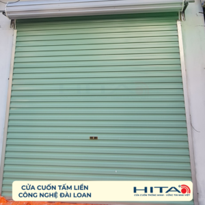Cửa cuốn tấm liền CN Đài Loan - Màu Xanh